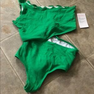 Green Kids One Piece Swimsuit